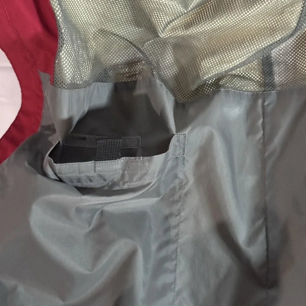 Lands' End Gore-Tex Squall Rain‎ Coat Men's L Hood Jacket Zipper Vintage Red